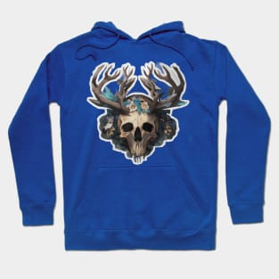 Cool Deer skull  with flowers Hoodie